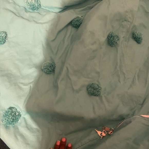 PBteen Large Teal Pom Pom Beanbag Cover - Picture 7 of 7